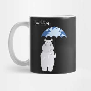 Hippo and Earth Umbrella - Earth Day Mug